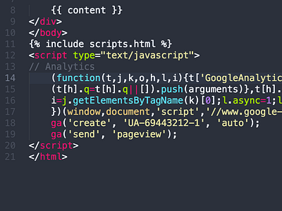 Code Can Be Art, Too analytics atom google html javascript jekyll monokai