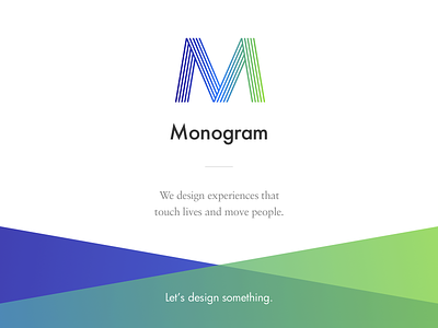 Monogram — Landing futura green logo modern purple retro sabon website