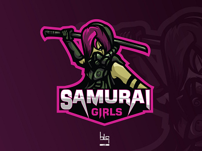 samurai girls design esportlogo illustration logo logo design team