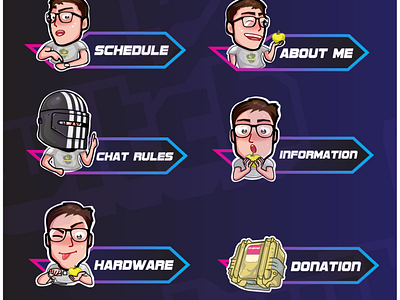 Twitch panels and Just Chatting Screen by nexgen.graphics on Dribbble