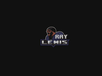 Ray Lewis art graphic logo nfl portre ravens vector