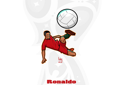 World cup Ronaldo vector card design art card design drawing football illustration player vector