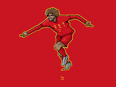 Fellaini soccer player vector graphic