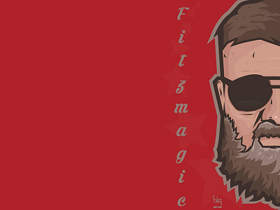 Fitzmagic design fan fanart fitzpatrick illustration nfl portre vector