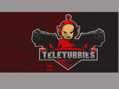 TEletubbies esport vector team logo design drawing esportlogo graphic gun illustration logo team logo teletubbies vector