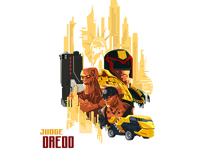 Judge Dredd movie poster art background design graphic graphic art illustration movie movie poster vector wallpaper