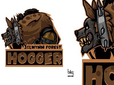 Hogger vector graphic art caracter design game graphic illustration logo vector worldofwarcraft