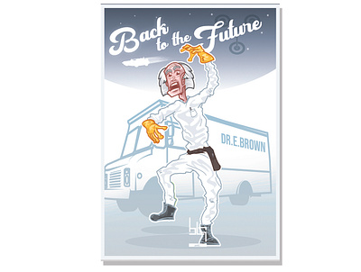 Back to the future fan art art cover design graphic illustration vector