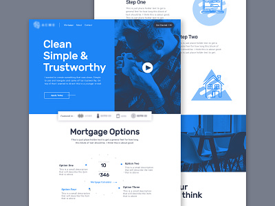 Bank Website Concept clean design home page landing page ui web design