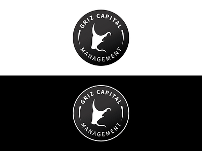 Griz Capital Management animal bear logo branding bull logo graphic design hidden logo logo negative space trading logo wild