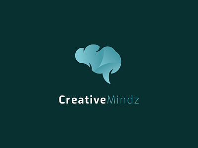 Creative Mindz Logo brain logo branding gradient logo graphic design logo mind logo moden logo