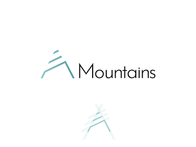 Minimalist Mountains Logo branding graphic design line art logo logo minimalist logo mountains logo nature