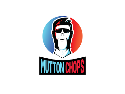 Mutton Chops Logo barber logo beard logo branding graphic design logo mutton chops beard