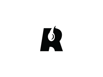 R Headphone Logo branding graphic design headphone logo r logo r music