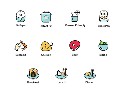 Minimalist Icons food graphic design icons minimal