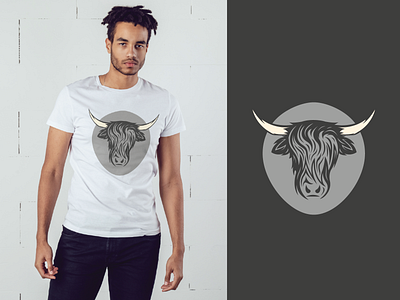 Highland Cow T-shirt Design