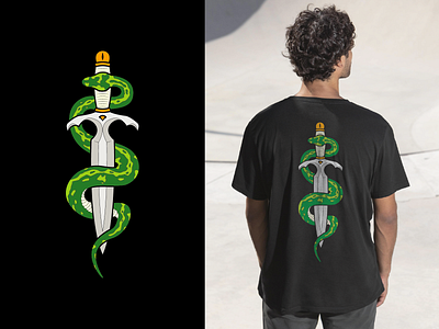 Python T-shirt Design apparel design graphic design python snake t-shirt design