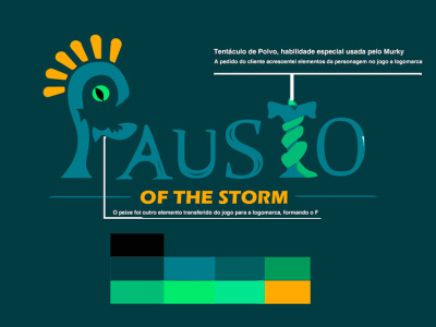 Project Fausto of the Storm branding graphic design logo