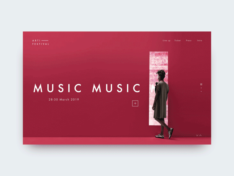 Arti Festival animation dailyui festival gif menu motion music transition ui ux web design website