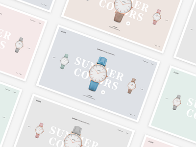 Cluse Summer Colors cluse color dailyui interface slider summer ui uiu ux watch web design website