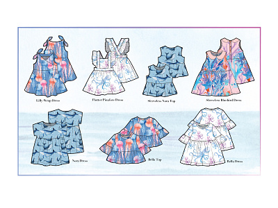 Mo.Kush.La Children's Apparel design fashiondesign fashionflats illustration technicalsketch