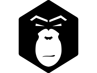 Chimp black and white logo