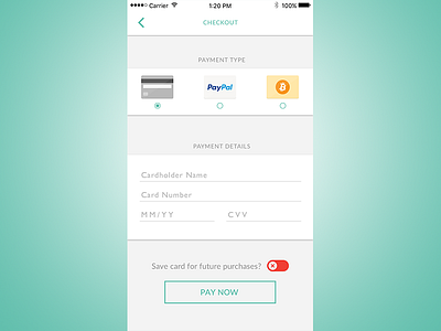 Daily UI - Credit Card Checkout