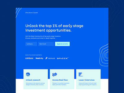 Allocations Capital Landing Page- Live! conversion rate optimisation growth header design header exploration home page homepage india landing page landingpage marketing website saas saas design saas landing page saas website ux web design webdesign webflow website website design