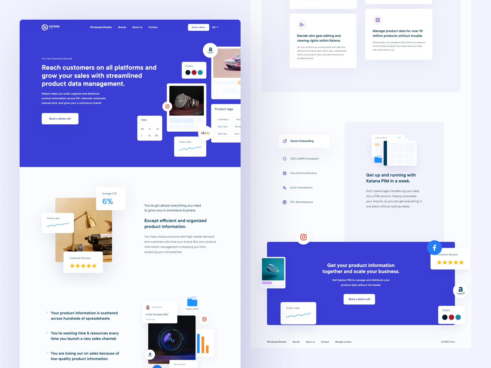 Katana PIM B2B SaaS Landing Page by Sumit Hegde for Beetle Beetle ...