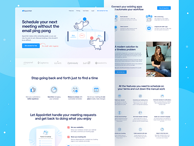 Appointlet: Scheduling SaaS Website Design (Live) conversion rate optimisation homepage landing page landing page design marketing website saas saas app saas website software web design webflow website website design