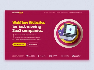 Conversion Flow Website Design 3d 3d illustration c4d cinema 4d conversion rate optimisation hero exploration homepage marketing website saas saas design agency saas website saas website design web design webflow webflow development webflow development agency website