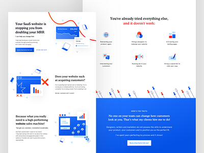 Personal website design conversion rate optimisation growth homepage illustration india landing page marketing website personal branding personal website portfolio site portfolio website saas saas app saas design saas landing page saas website visual design web design webflow website