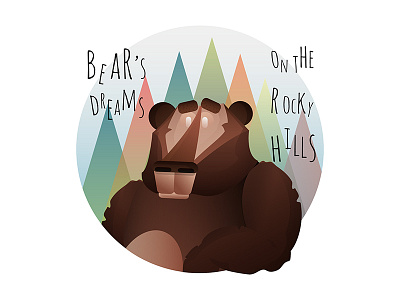 bear's dreams animal bear character forest free gradient hills mountains poacher poaching stop violence woods