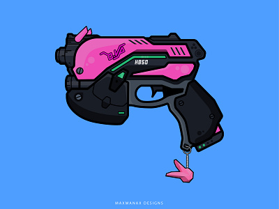 D.Va - Overwatch design dva gun illustration overwatch vector weapon