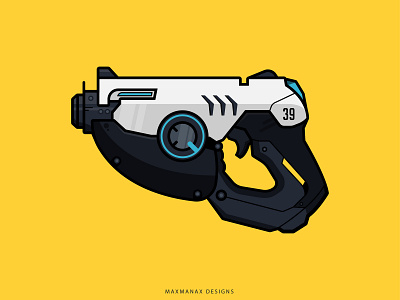 Tracer - Overwatch design gun illustration overwatch tracer vector weapon