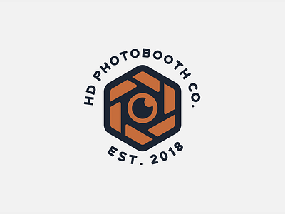 Photobooth Logo badge illustration lens logo photography vector