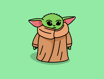 Baby Yoda baby yoda star wars vector yoda