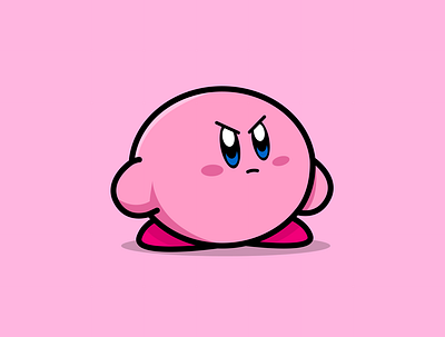 Angry Kirby kirby nintendo vector