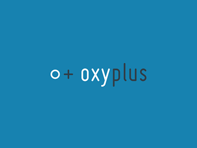 Oxyplus blue brand branding corporate glases logo oxy plus