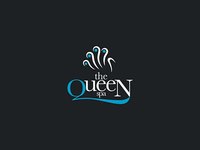 The Queen - Spa beauty brand hand logo peacock queen spa