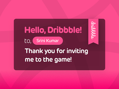 Hello Dribbble! art card design simple