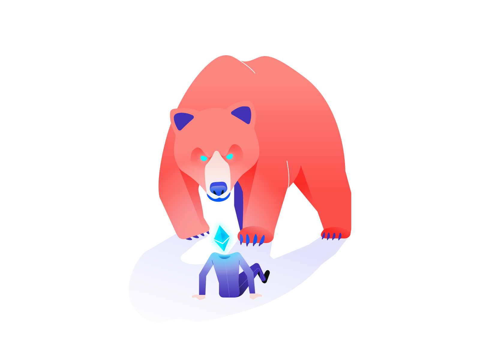 Bearish bear bearish bitcoin crypto cryptoart design ether etherium illustration nft nftart philippines