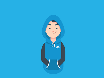 Hackers avatar blue hacker illustration