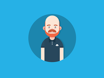 Ginger avatar blue hacker illustration