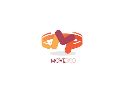 Move360 ball emblem illustration logo motion