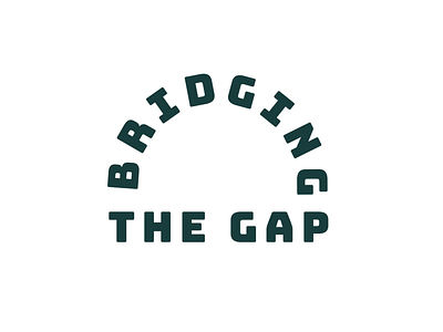 bridging the gap branding design logo typography