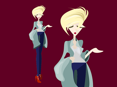 Meg fashion illustration vector