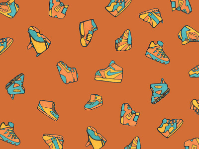 Jordans for Life colors handdrawn illustration patterns sneakers