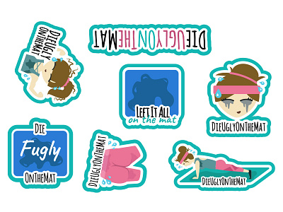 Fun Workout Stickers custom order illustration stickers vector art