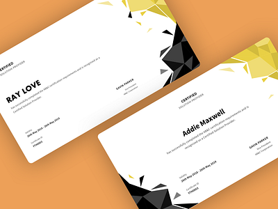 Certificate Design black cards certificate color illustration pattern typography